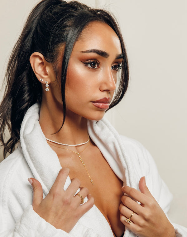 Mila Lariat Necklace Silver