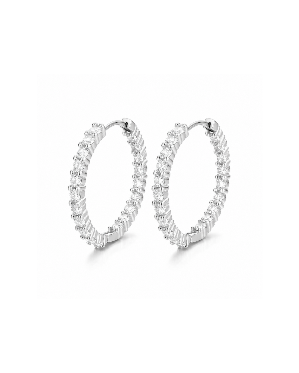 Celeste Hoops Silver