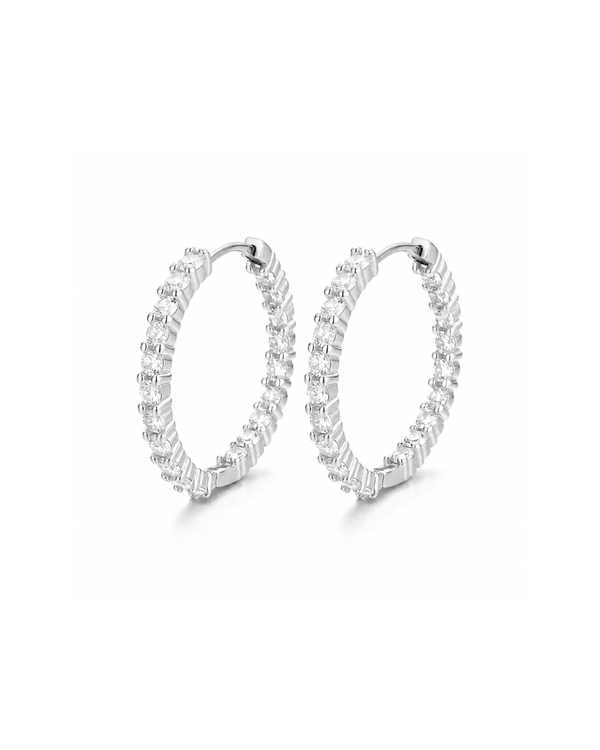 Celeste Hoops Silver