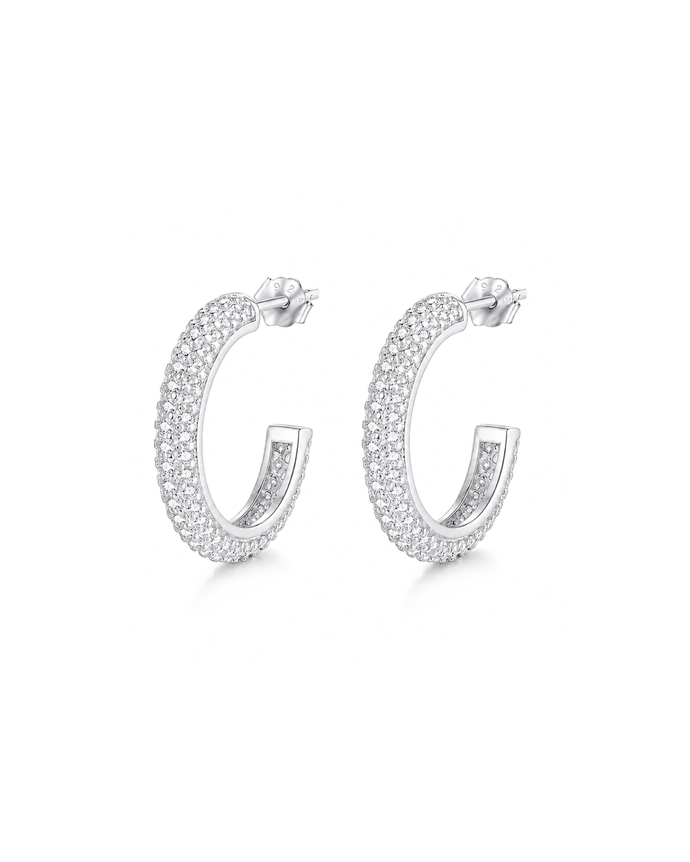 Camilla Hoop Earrings Silver