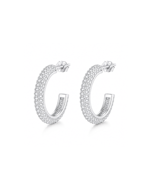 Camilla Hoop Earrings Silver