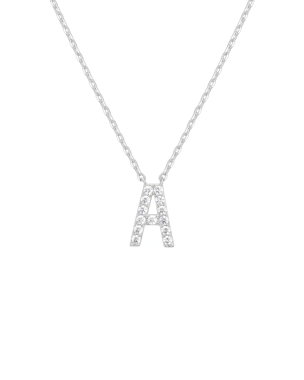 Initial Necklace Silver