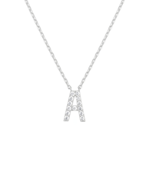 Initial Necklace Silver