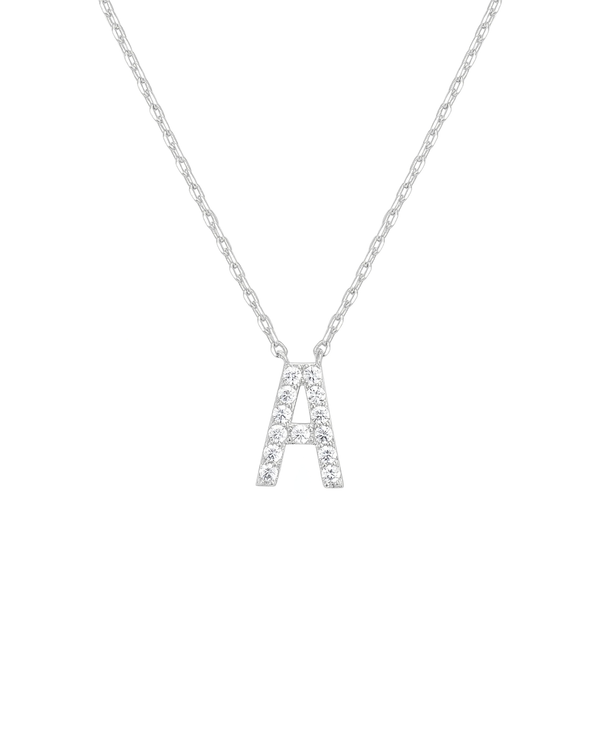 Initial Necklace Silver