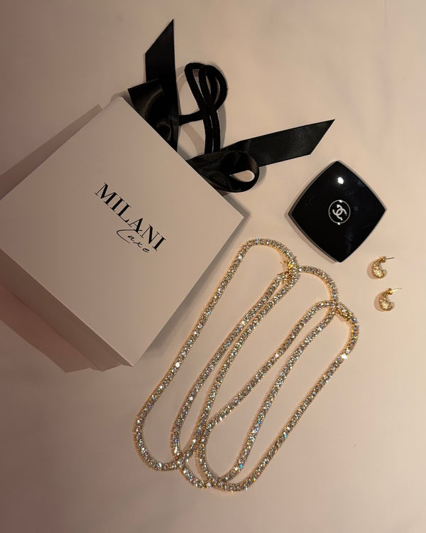 Tiara Tennis Necklace 5mm Gold