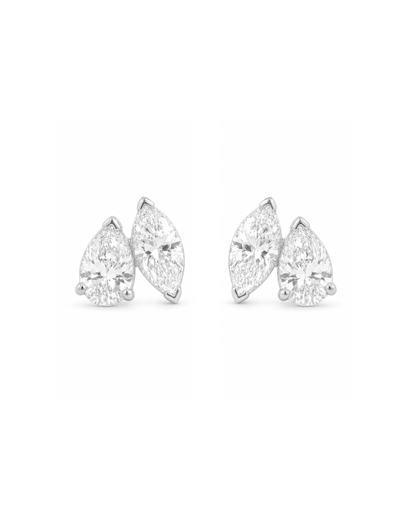Inez Stud Earrings Silver