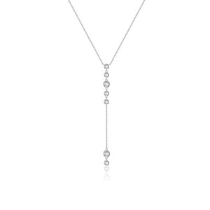 Mila Lariat Necklace Silver