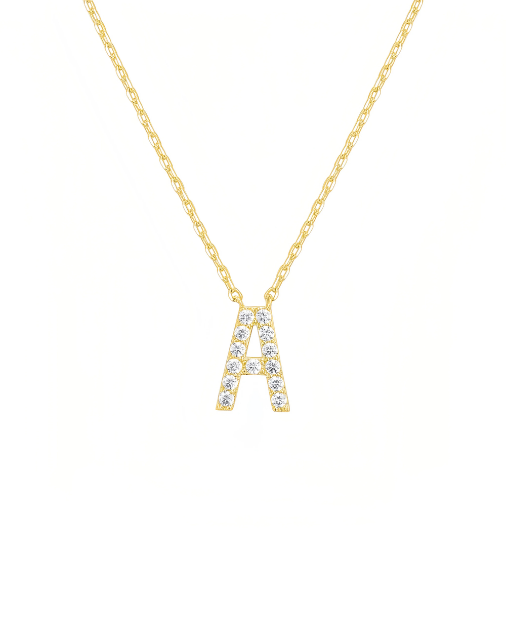 Initial Necklace Gold