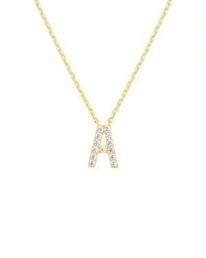 Initial Necklace Gold