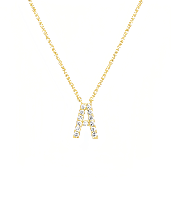 Initial Necklace Gold