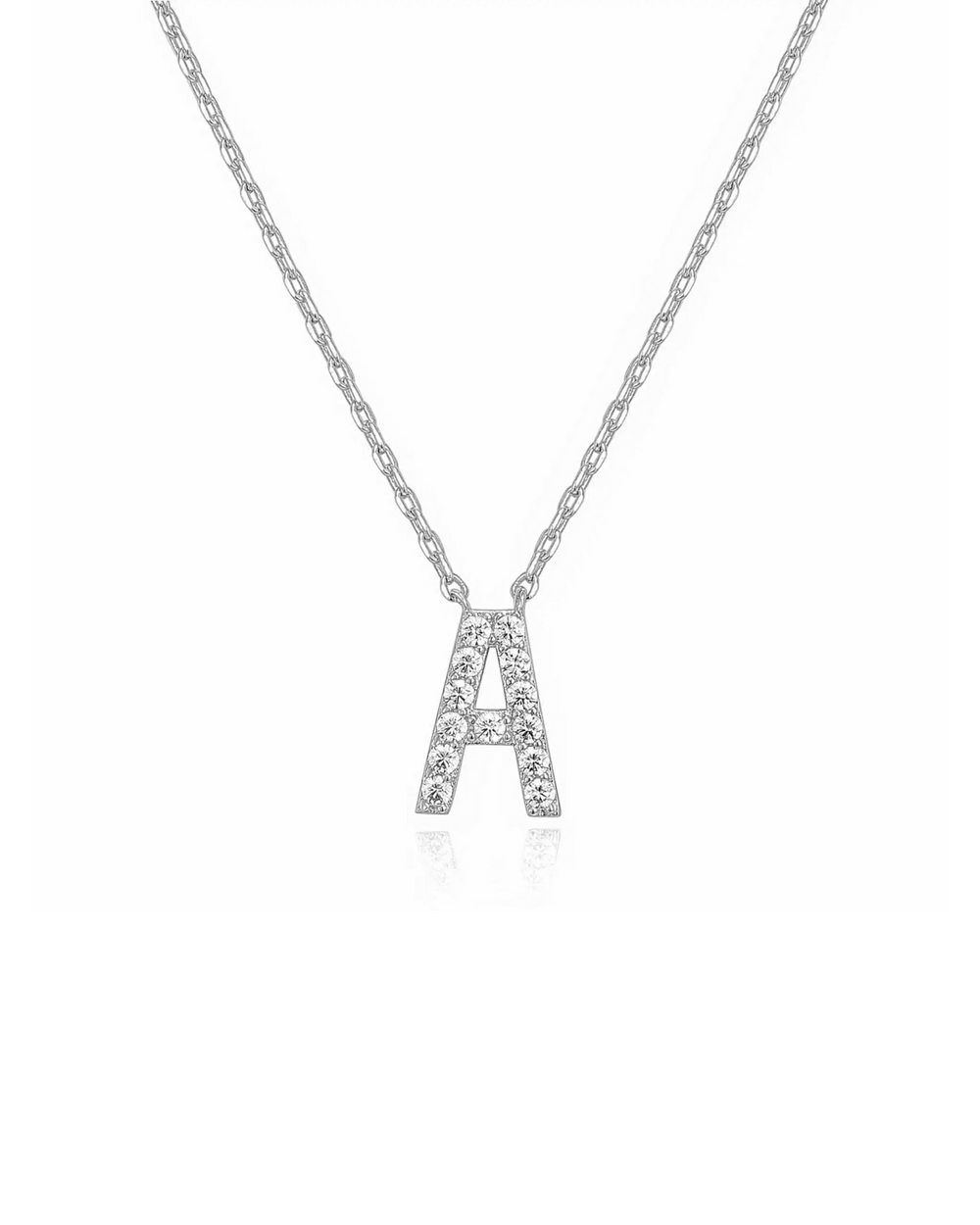 Initial Necklace Silver