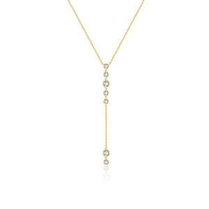 Mila Lariat Necklace Gold