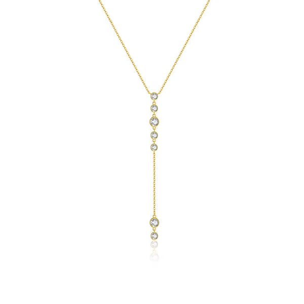 Mila Lariat Necklace Gold