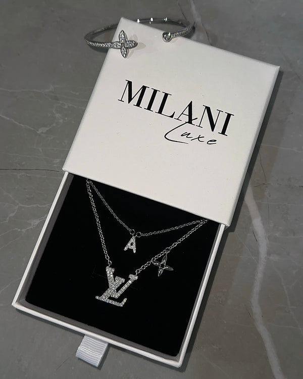 Initial Necklace Silver