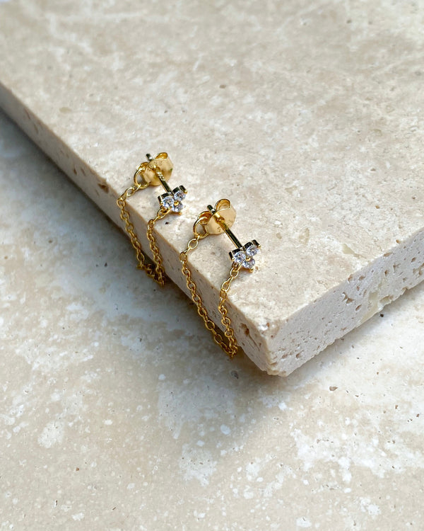 Luna Drop Chain Earrings