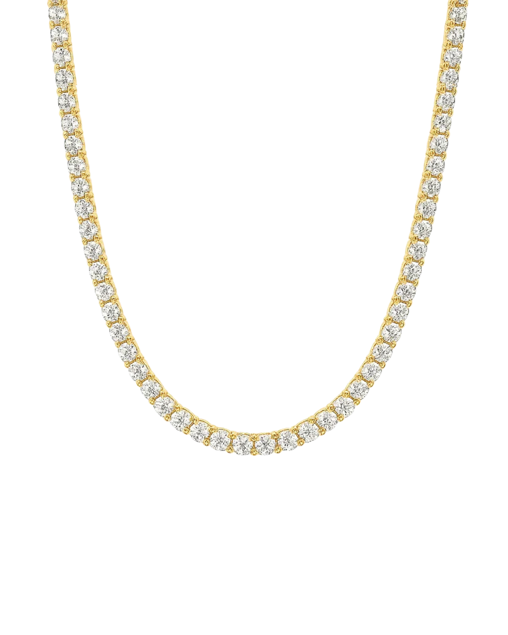 Tiara Tennis Necklace 5mm Gold