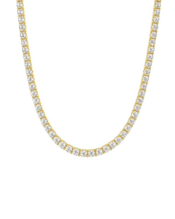 Tiara Tennis Necklace 5mm Gold