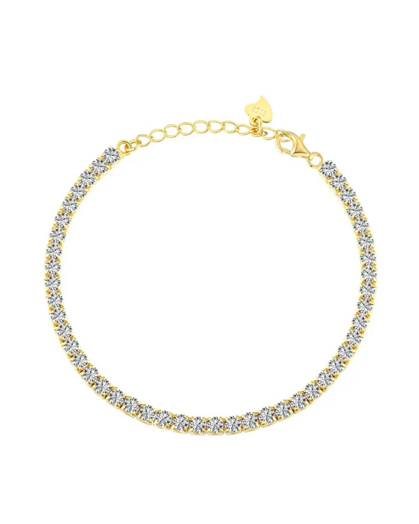 Tiffany Tennis Bracelet Gold 3MM
