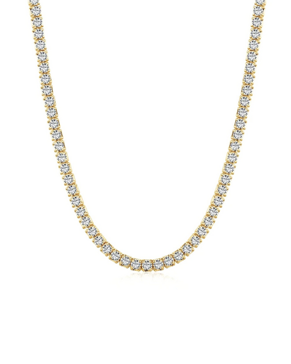 Tiffany Tennis Necklace Gold 3MM