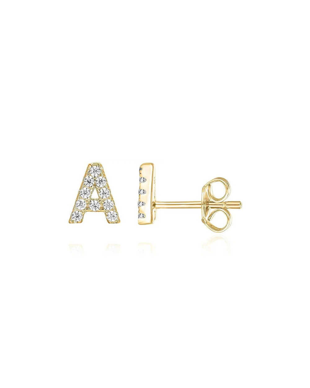 Initial Earrings Gold